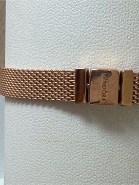 Pandora Rose Gold Mesh Clasp Bracelet